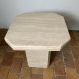 High table or pedestal table in travertine
