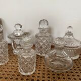 Lot of crystal bottles and jars