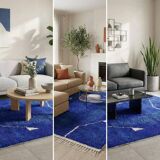 Moroccan rug, blue, 150/250cm