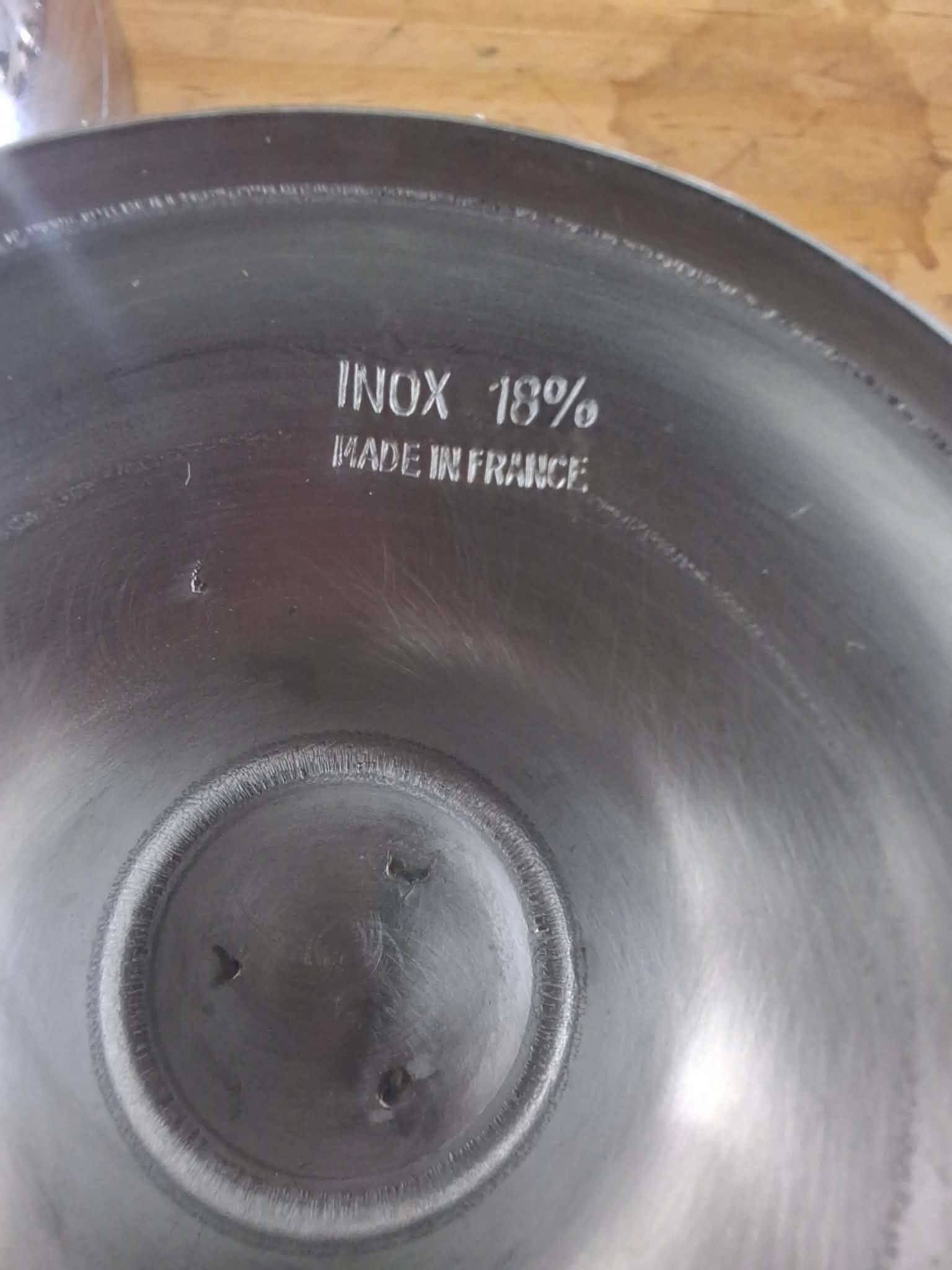 Set of 8 stainless steel ice cream bowls 18% - made in France