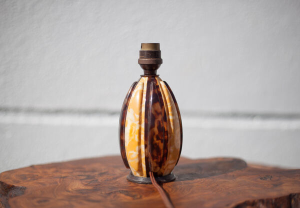 Pied de lampe art déco style écaille de tortue