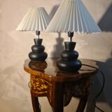 pair of ceramic bedside lamps Scandinavian design lampshade 33x25 electric chan