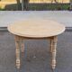 Table à manger ronde extensible rénovée Louis Philippe 115cm 6 personnes