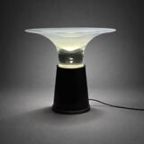 Vistosi - Leather and glass lamp circa 1970