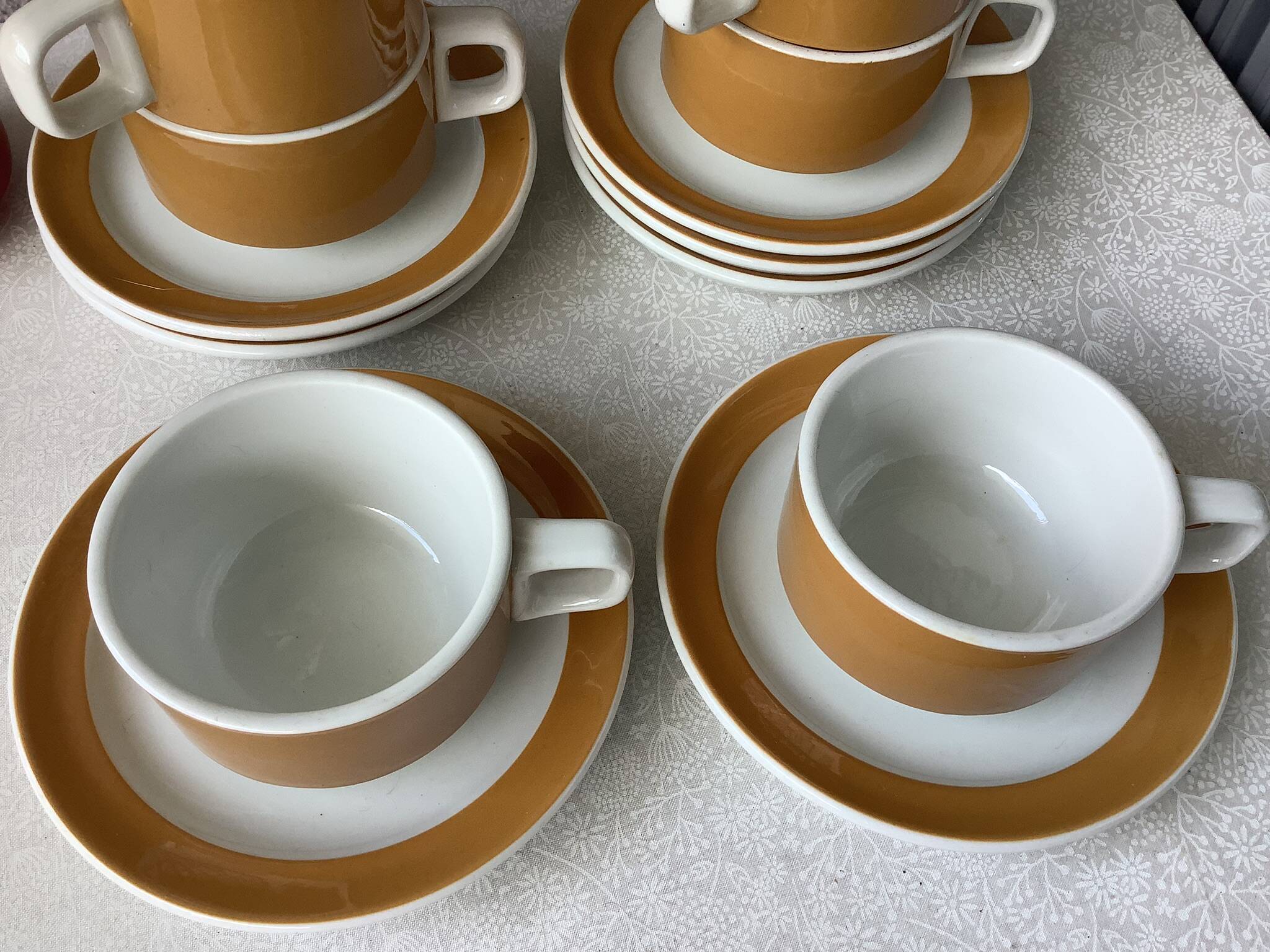Sarreguemines designer cups 70'
