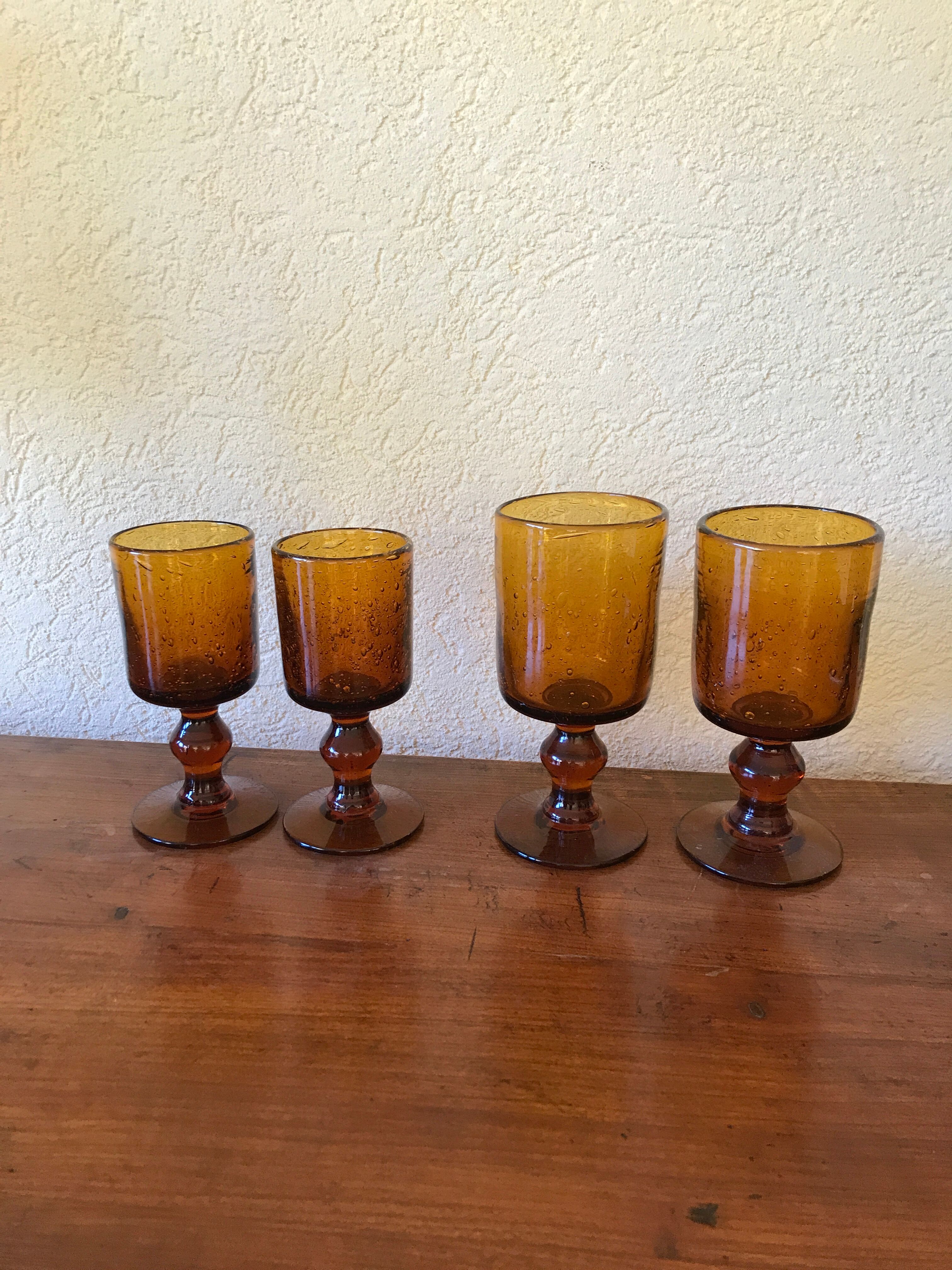 Set of Biot stemmed glasses