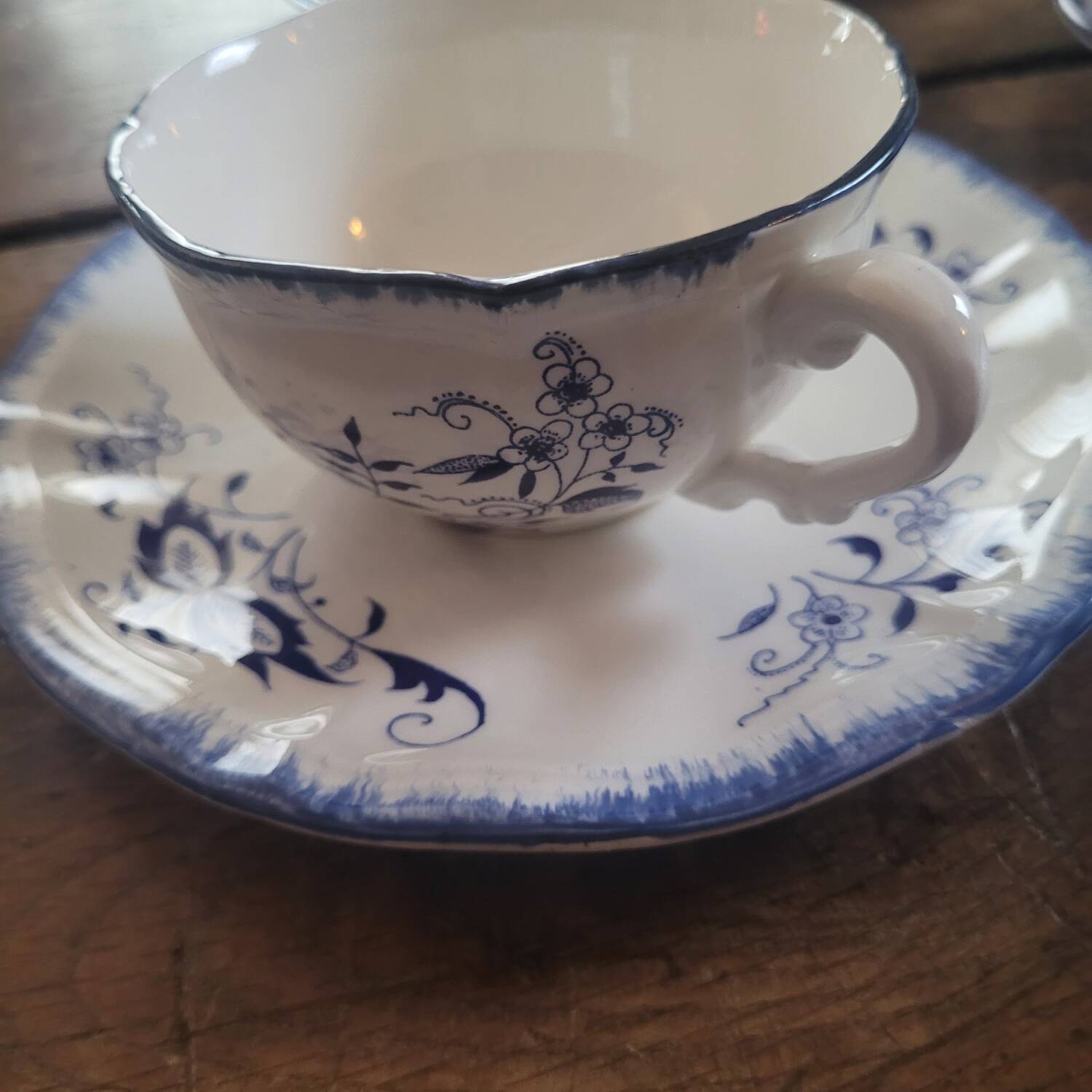 Sarreguemines Lancaster Set – 4 cups and 4 saucers – 1950s