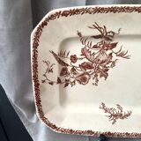 Rectangular flat earthenware of pexonne field flowers f.f
