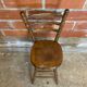 Antique vintage turned wood high bar stool