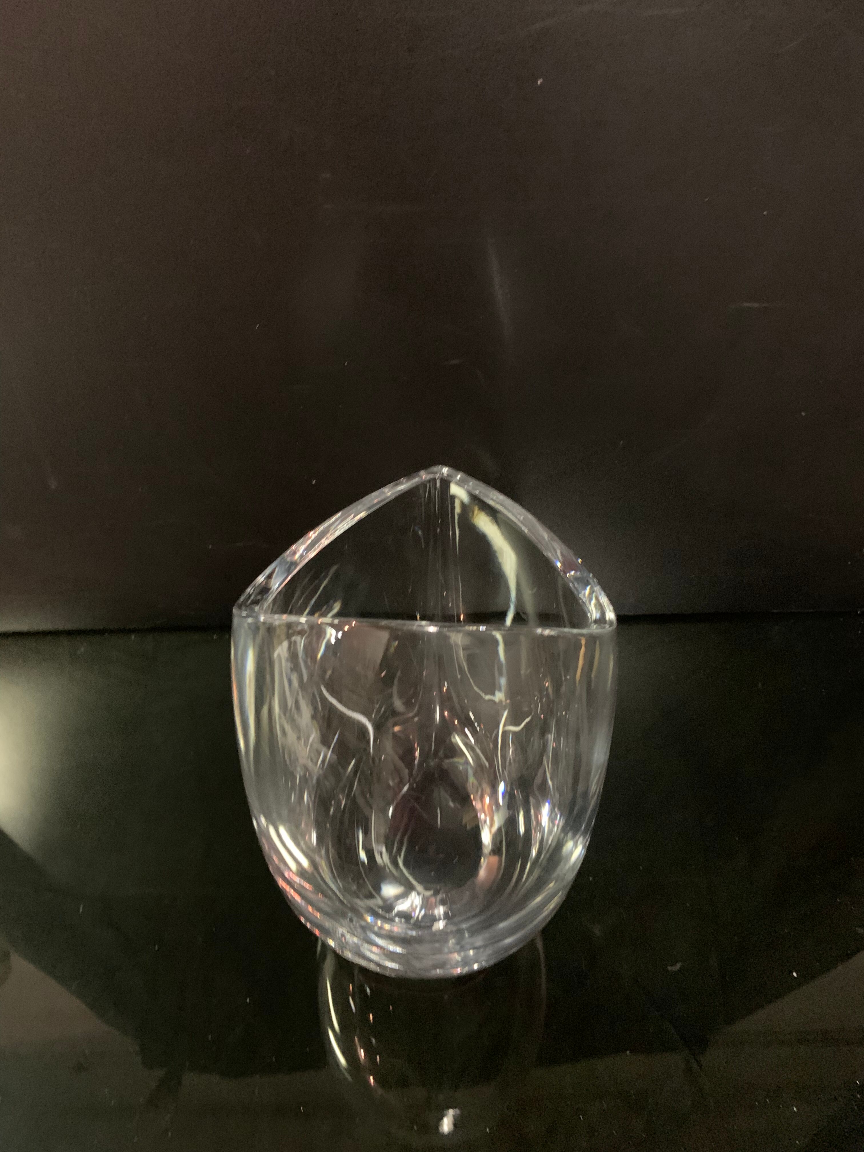 Christofle, asymmetrical glass vase