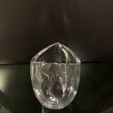 Christofle , vase en verre asymétrique