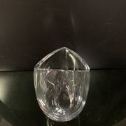 Christofle , vase en verre asymétrique