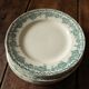 Lot 8 flat plates Terre de Fert vert Fleurs Argenton Saint Amand