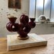 Vintage Vallauris red ceramic candlestick