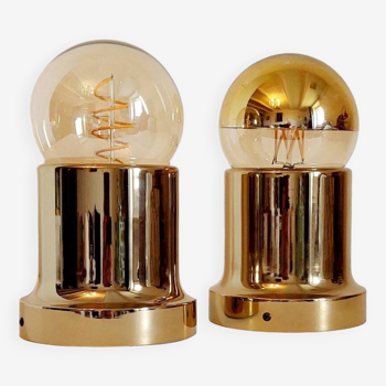 Pair of Fase designer wall lights