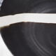 Set de 4 assiettes noires et blanches en grès - fabienne jouvin - années 90