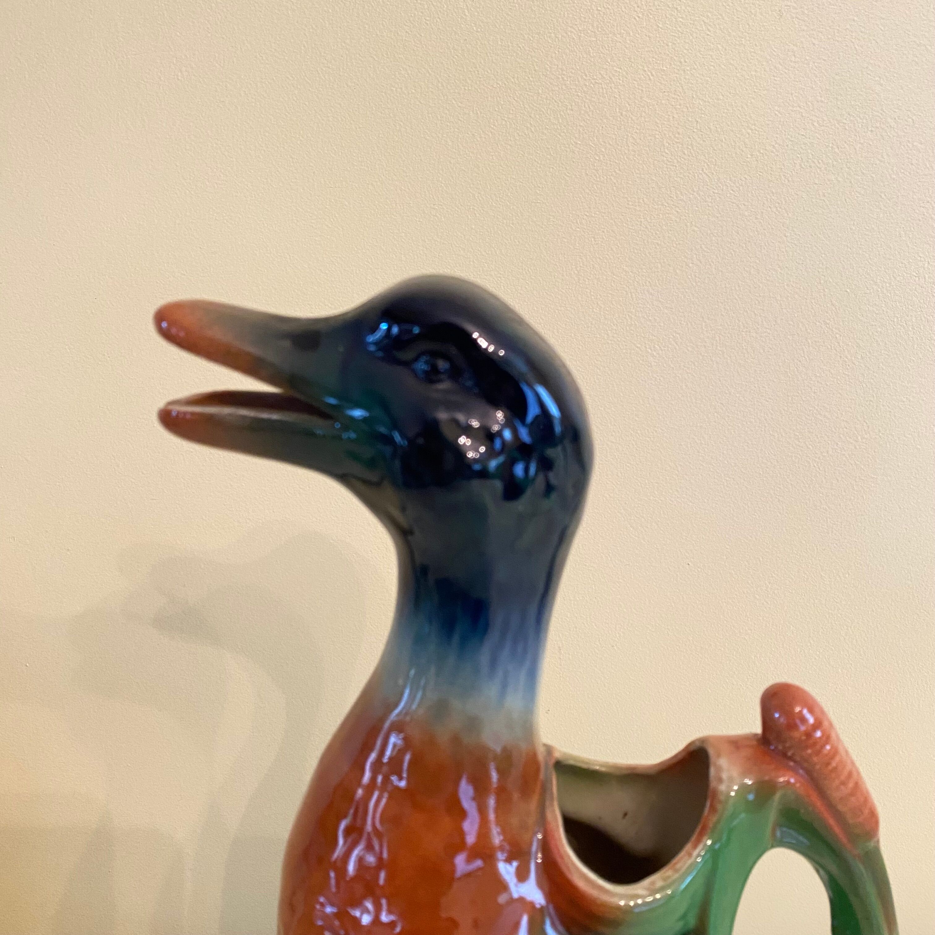 Vintage ceramic duck pitcher