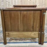 19th century Empire sleigh bed in cherry wood - Bedding: 1m82x98cm