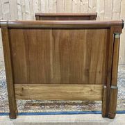 19th century Empire sleigh bed in cherry wood - Bedding: 1m82x98cm
