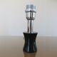 Lamp in black resin and chrome metal 70s