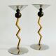 Pair of brass candle holders