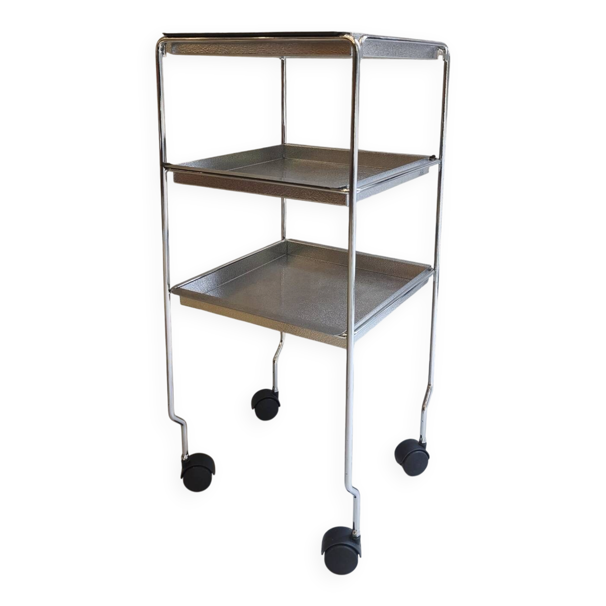 Chrome metal trolley