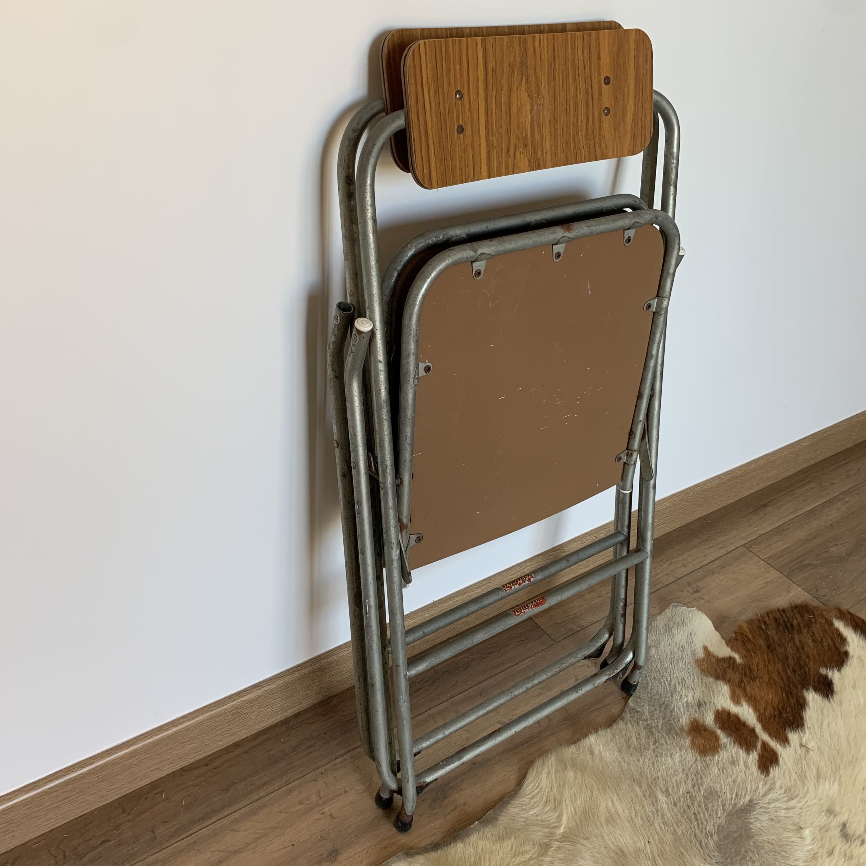 Pair of LALLEMAND folding chairs