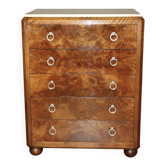 Commode d'époque Art Déco en noyer Vers 1930