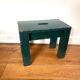 Solid wood farmhouse stool painted green