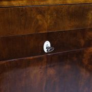 Secretary - Hand polished birch & intarsia - 2 drawers - 1840s