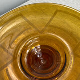 Large Art Deco amber glass bowl