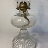 Old kerosene lamp Eagle USA glass brass XXth