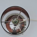 Table lamp Published by Oxar, circa 1972 Philippe Rogier in metal & smoked Altuglas