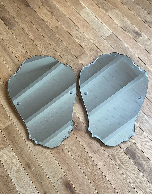 Set of 2 antique mirrors