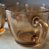 4 Vintage faceted coffee cups Duralex France