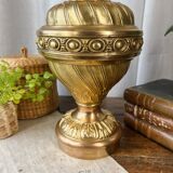 Large gilded brass oil lamp
