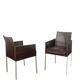 Pair of Karl-Friedrich Förster Leather and Rattan Chairs Germany 1990s