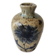 Vase with floral motif in enamelled ceramic - signed Suzanne Dauliach