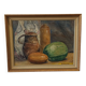 Vintage oil painting on plate "Still life".