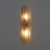 Pair of Fontana Arte Style Mid-century Modern Smoke Murano Glass Sconces