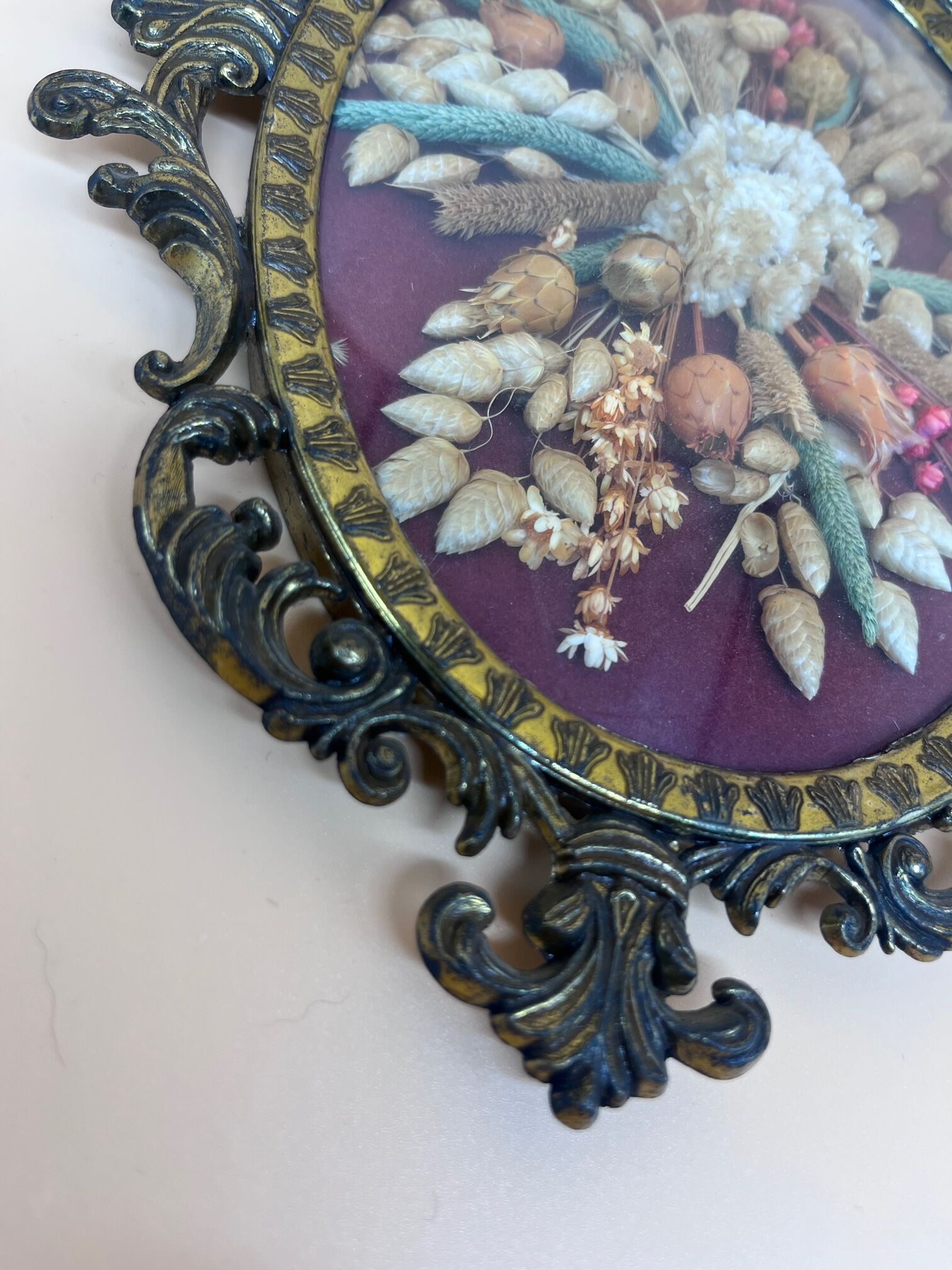 Baroque setting with dried flowers