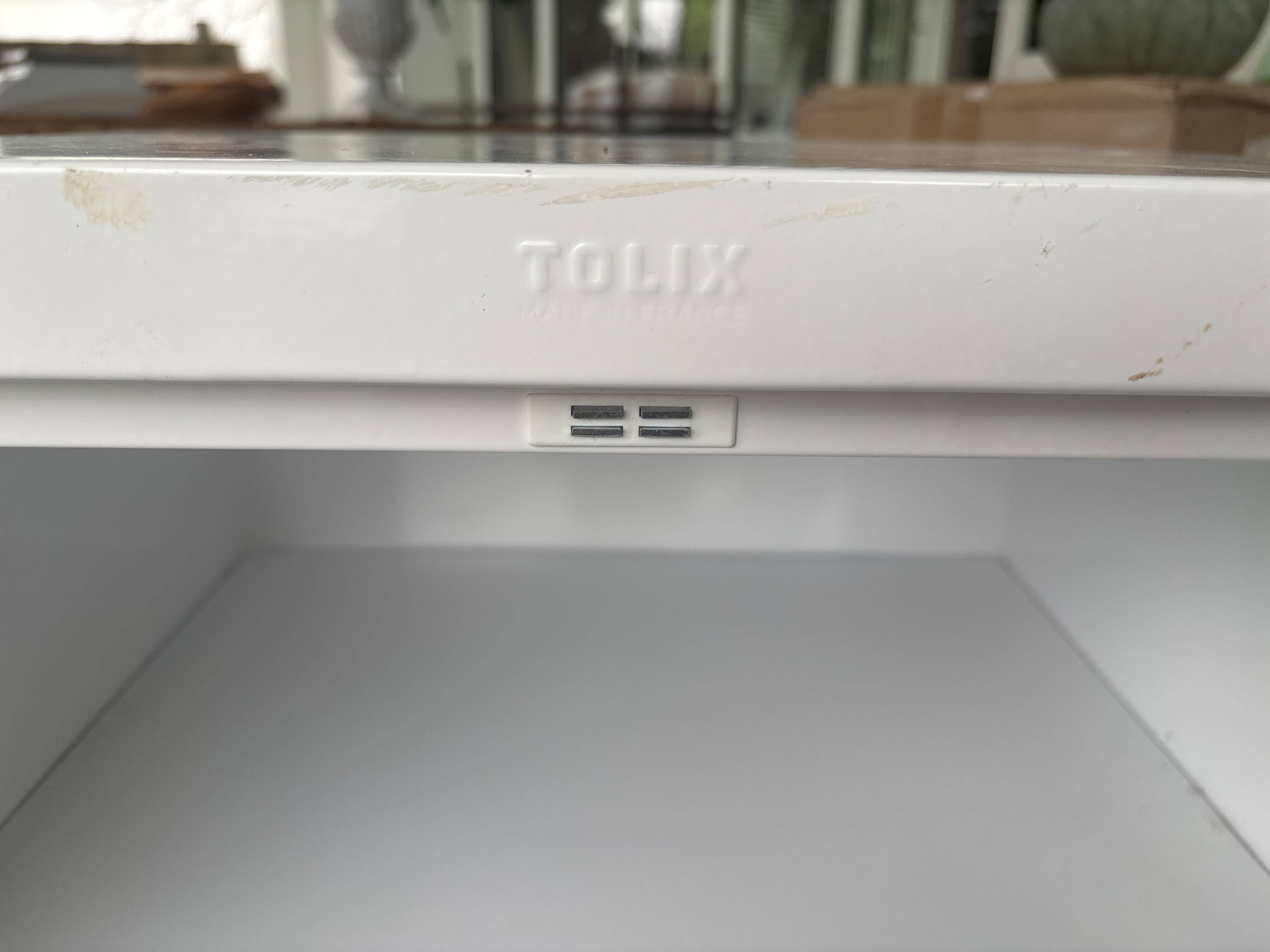 White Tolix storage box