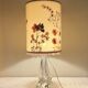Solid glass lamp and dried flower lampshade from the 60s/70s