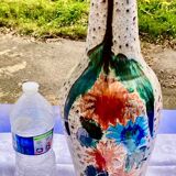 Ceramic vase Vallauris 1950 vintage Marius Bessone