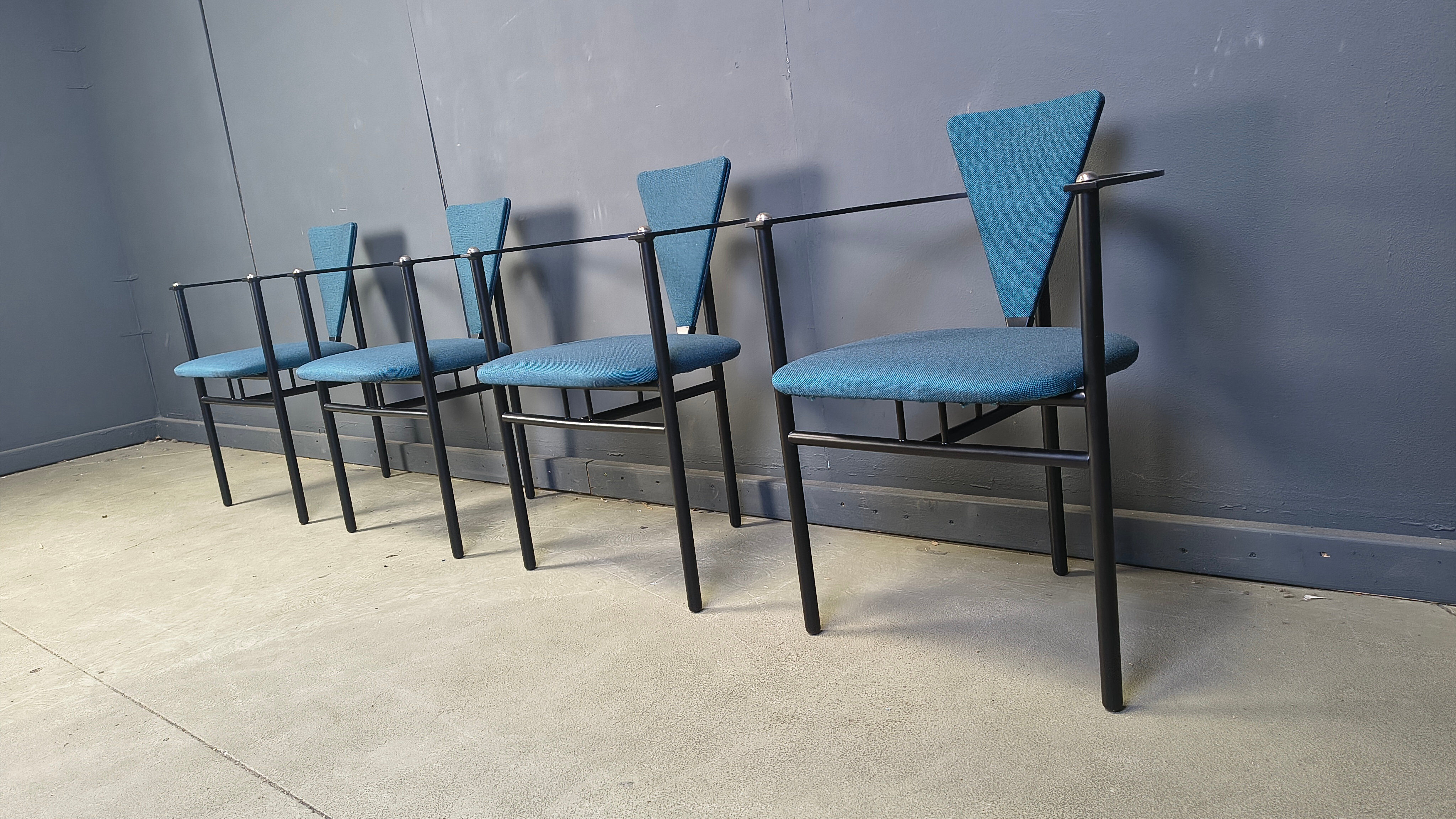 Vintage dining chairs by Belgochrom, set of 4 - 1980s