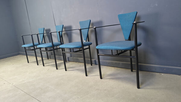 Chaises de salle à manger vintage par Belgochrom, ensemble de 4 - années 1980