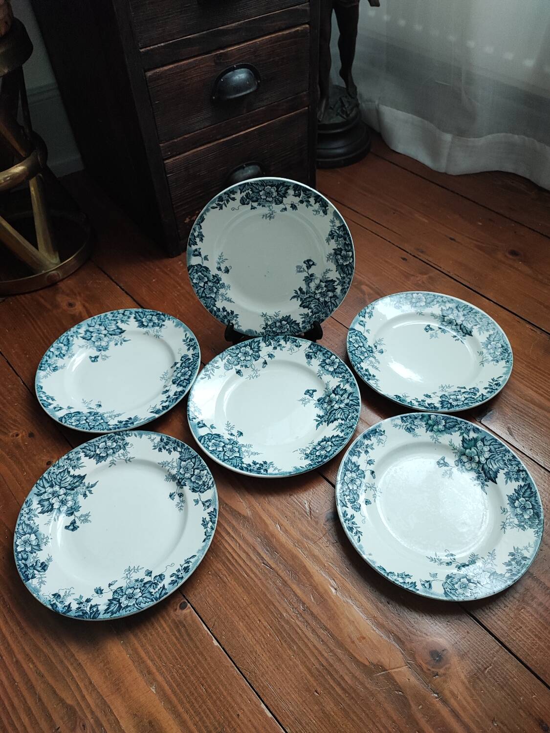 6 old Marie Louise Moulin des loups plates