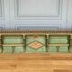 Italian floor patina green 1900 wood turns polychromy