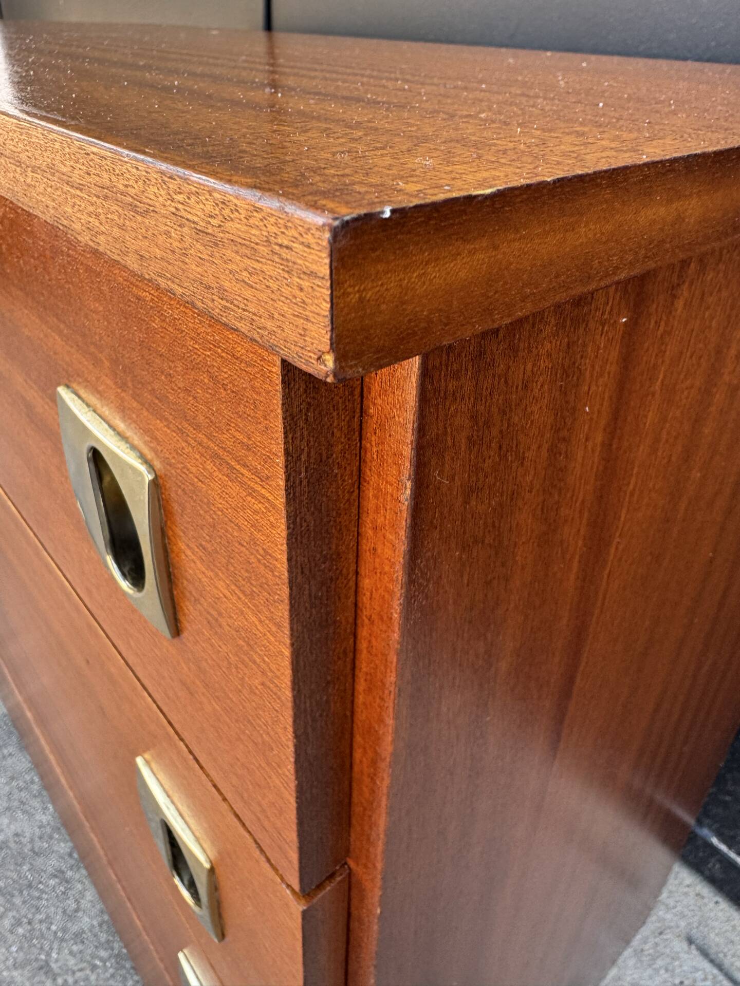 1960s teak Scandinavian style chest of drawers
