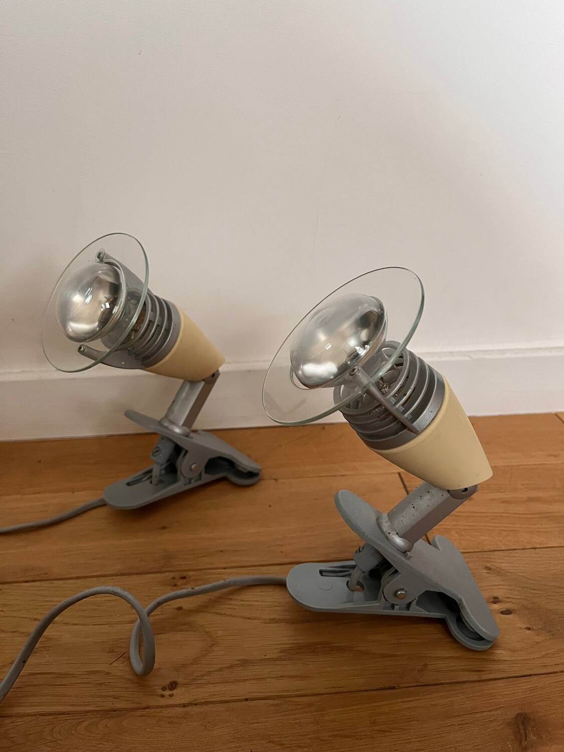 Set of massive vintage spotlights